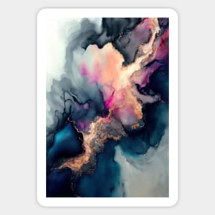 Vivid Vision - Abstract Alcohol Ink Resin Art Sticker